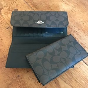 Coach Signature Wallet with Checkbook